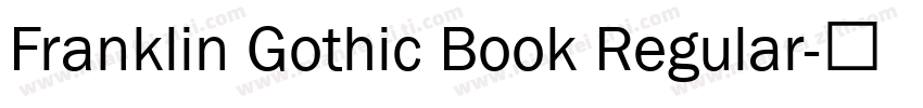 Franklin Gothic Book Regular字体转换
